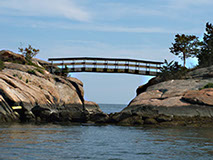 an original photograph called "Bridge Over Troubled Waters" by Herb Rosenfield of the AFCCenter of Cheshire, CT